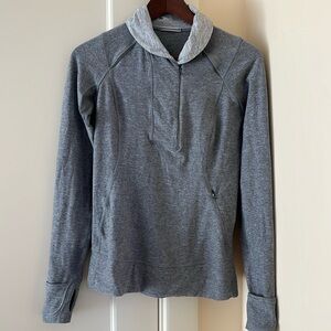Lululemon Long Sleeve Half Zip Gray Sz 6